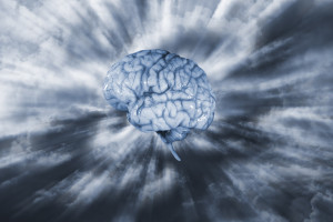 human brain asnd cloud-scape
